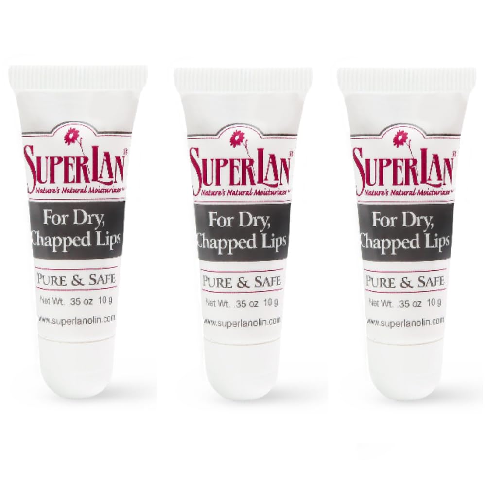 Superlan – Bálsamo labial orgánico de lanolina para labios secos, agrietados y agrietados por Superlan – Hidratante labial natural con lanolina