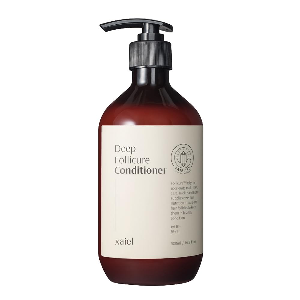 Xaiel – Acondicionador de folículo profundo  Aumenta el volumen y el brillo  Hidratante, reparador para cabello seco y dañado  Con biotina,