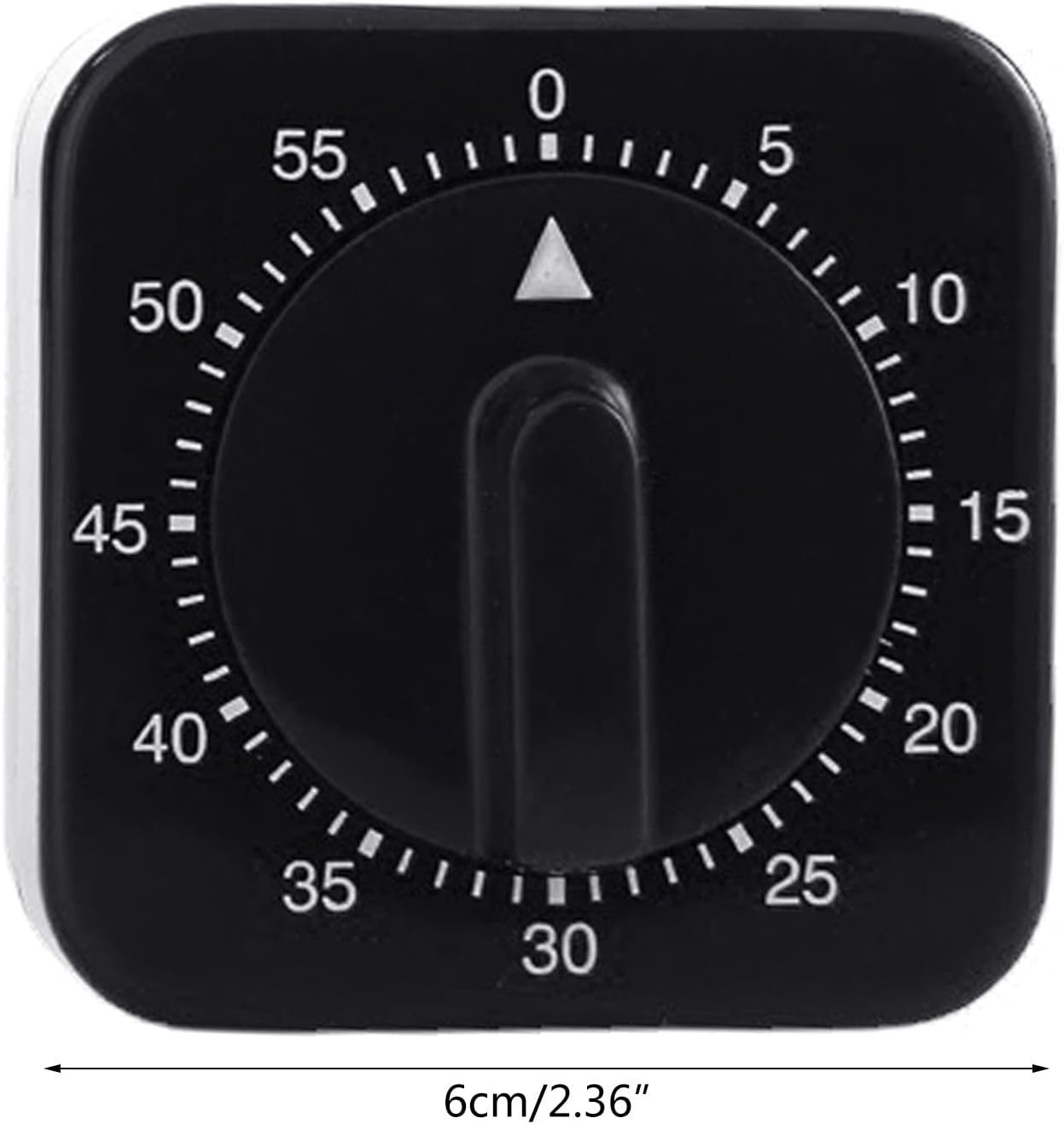 Temporizador mecánico Cronómetro de 60 minutos para cocinar, hornear, gimnasio, entrenamiento, estudio, reloj de cuenta regresiva visual para