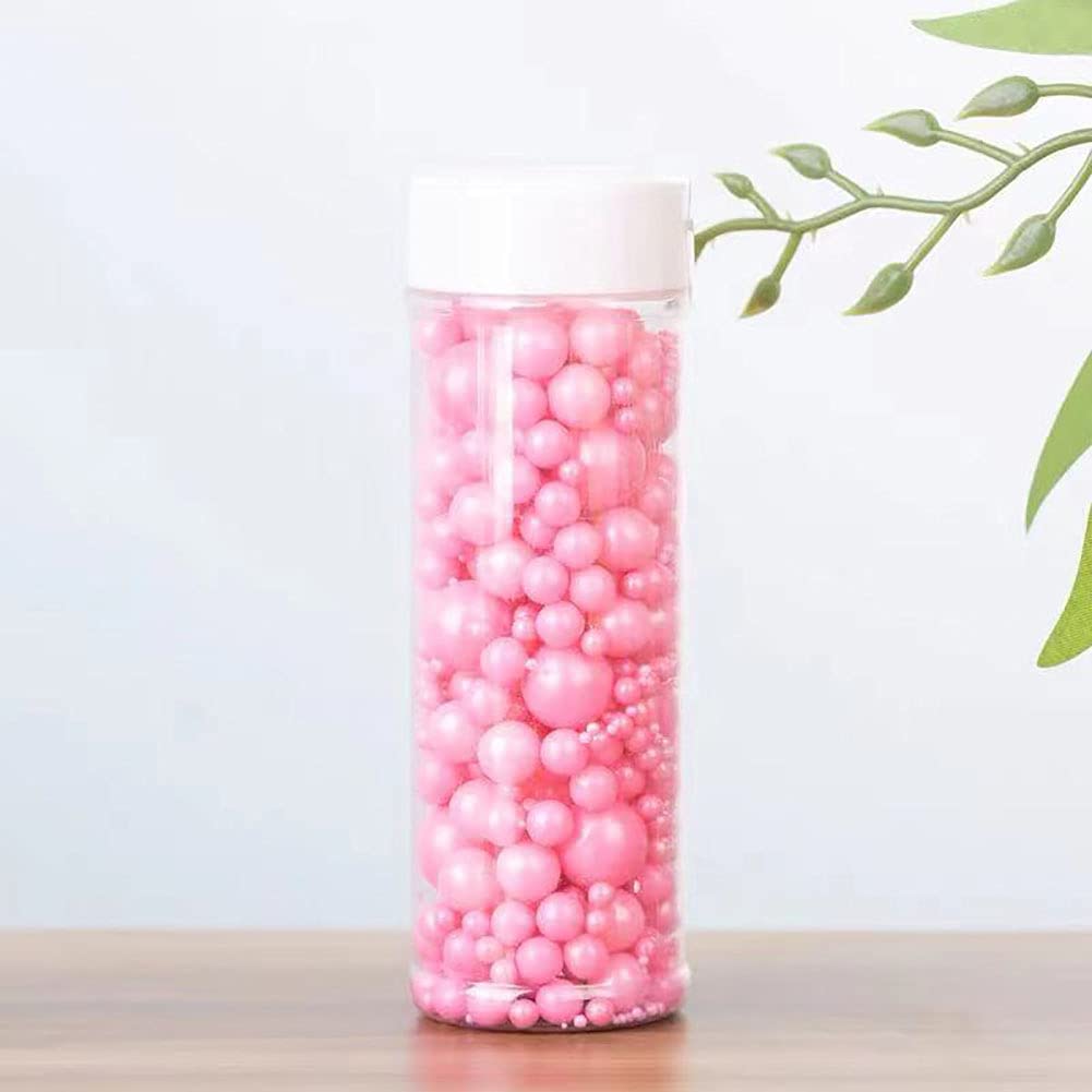 Gránulos rosados de 4.6 onzas (4.59 oz)  Gránulos de postres de Navidad de caramelo púrpura perla comestible para cupcakes para galletas, baby