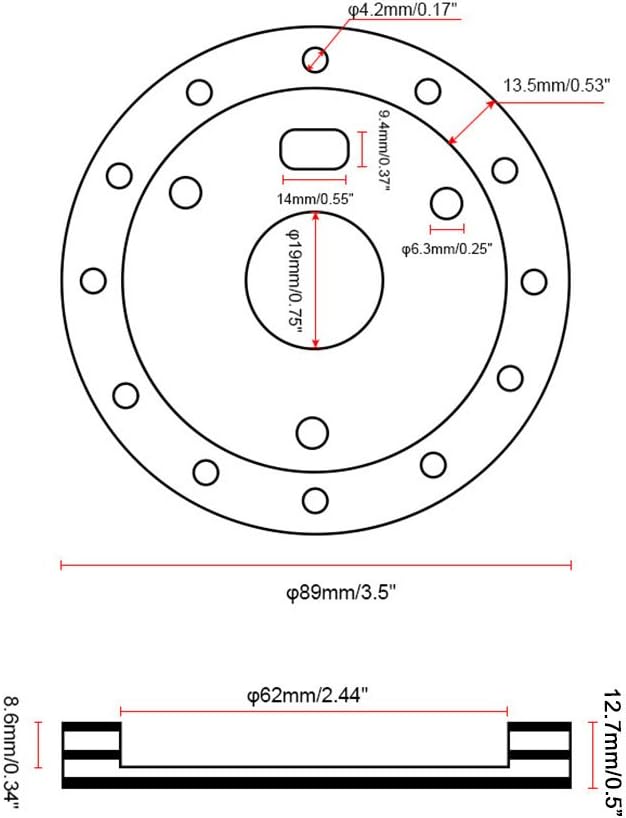 Adaptador de cubo de volante espaciador de conversión de 0.5 pulgadas, 6 agujeros a 3 agujeros, adaptador para volante, adaptador de concesión, kit