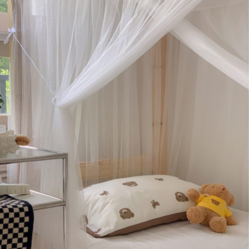 SCMTYWCQ 4 postes esquineros para dormitorio de estudiantes, litera, mosquitera, para cama de estudiantes, cortinas de cama para dormitorio de