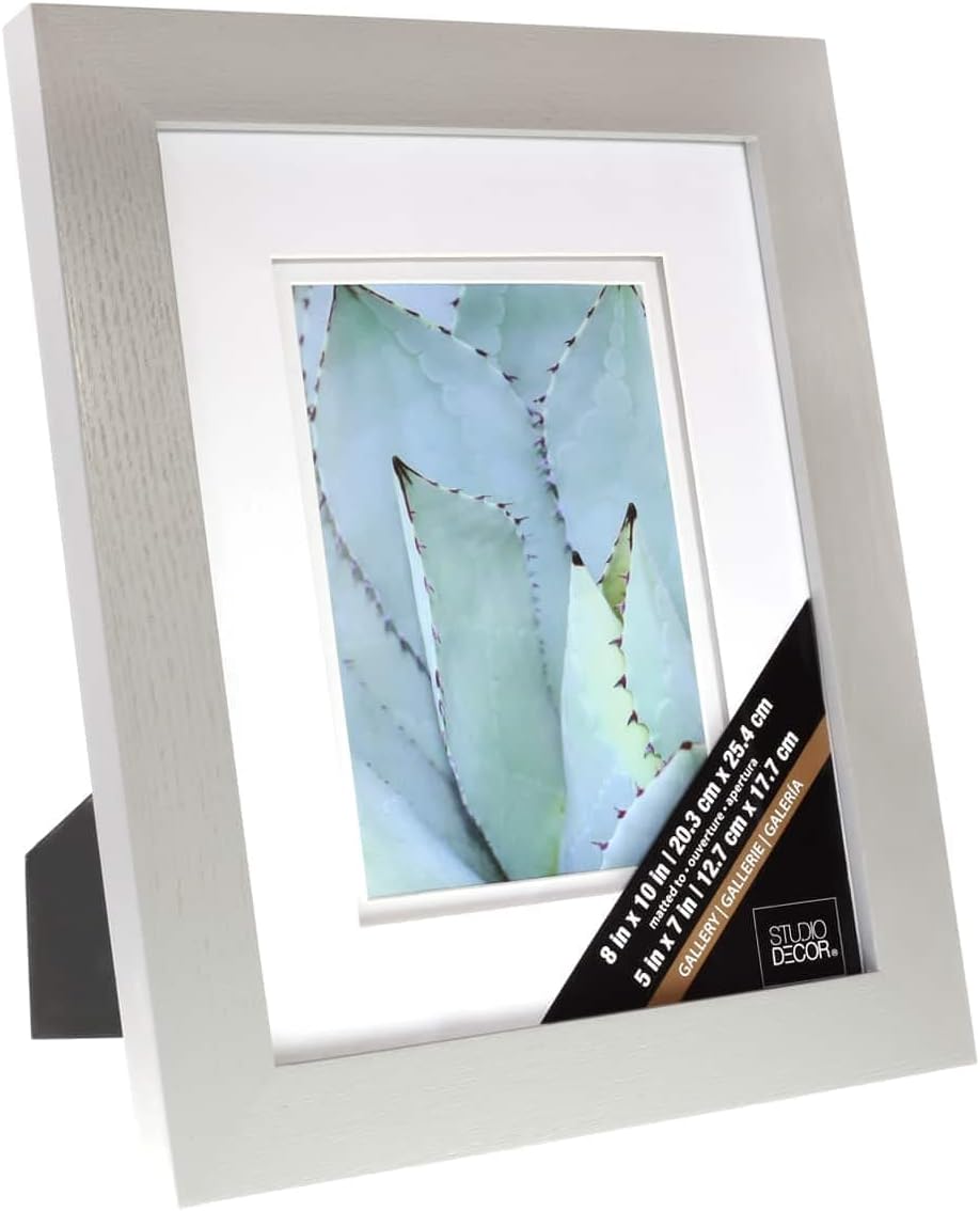 Studio Decor Marco de madera gris de 8×10 mate a 5×7