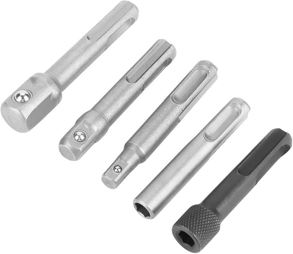 Juego de 5 adaptadores de llaves de enchufe, adaptador SDS Chuck SDS Plus a SDS Max adaptador SDS Plus Adpter accesorios de herramientas eléctricas