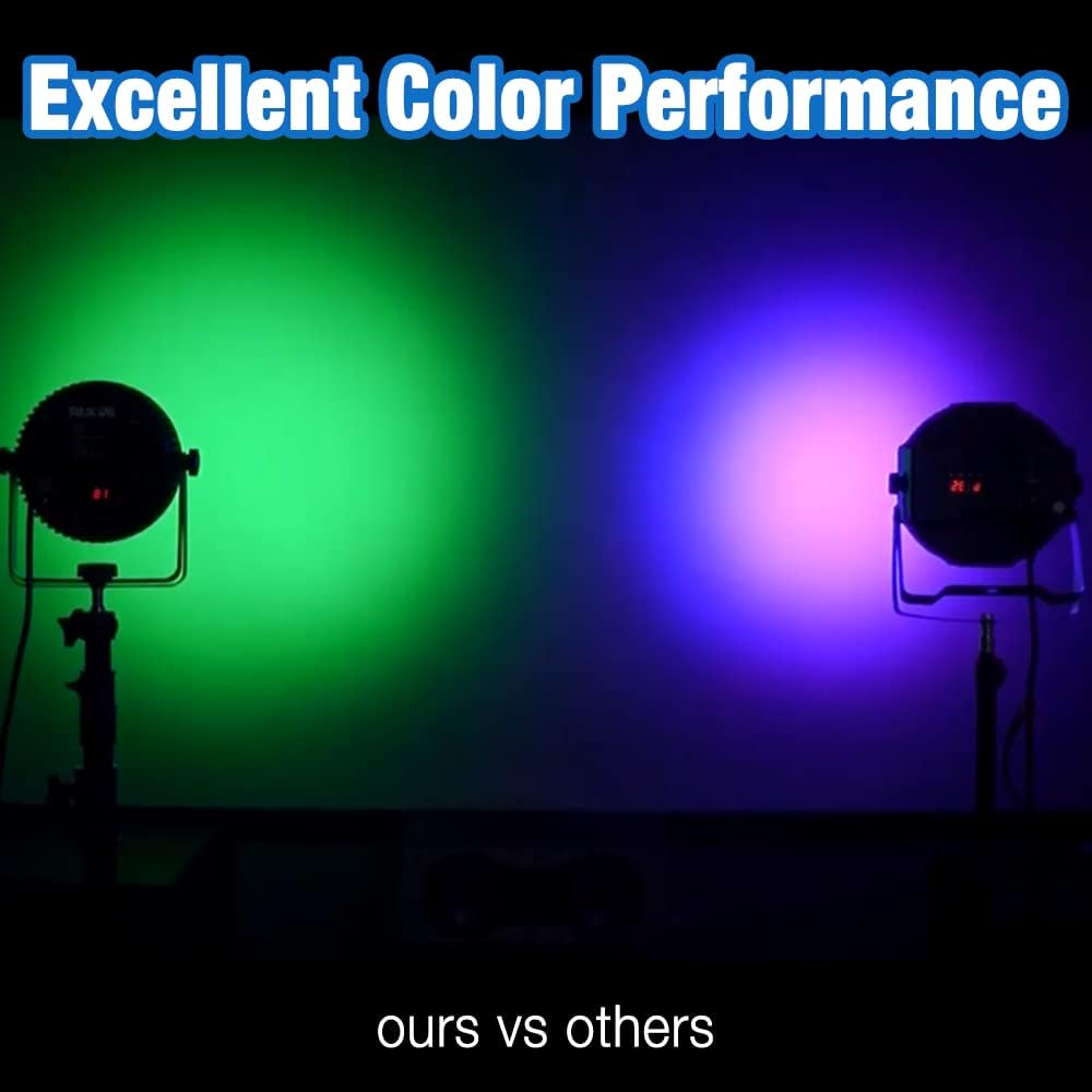 DJ SlimPAR RGBW LED Par puede lavar la luz DMX luces de escenario activadas por sonido sin ventilador para eventos, fiesta, paquete de 6