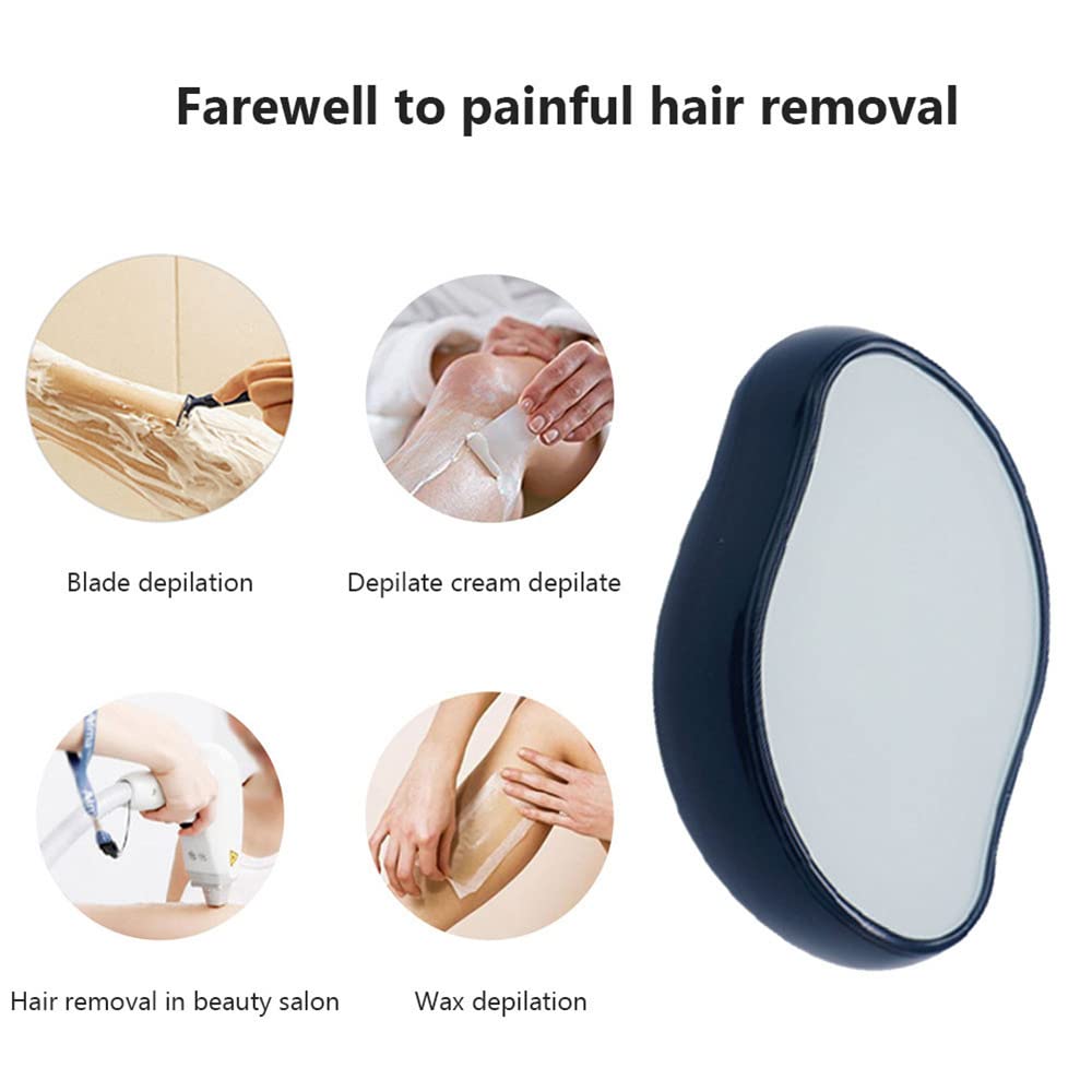 Crystal Hair Eraser, Crystal Hair Remover for Women and Men, Painless Exfoliation Magic Crystal Hair Remover Crystal Smooth Hair Remover for Legs