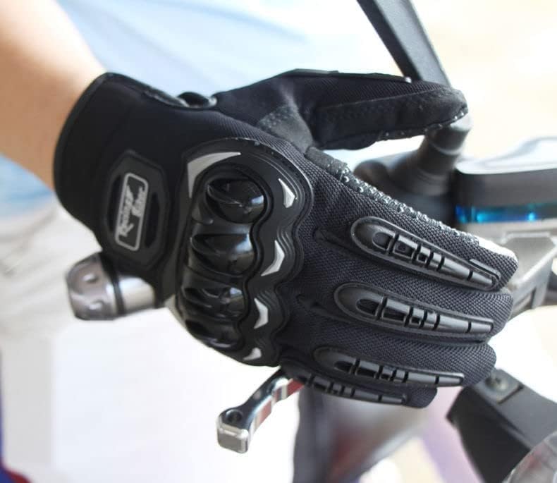 HOTNOTE Guantes de motocicleta, guantes de conducción con capacidad táctil con nudillos duros, para hombres, deportes al aire libre, ciclismo,