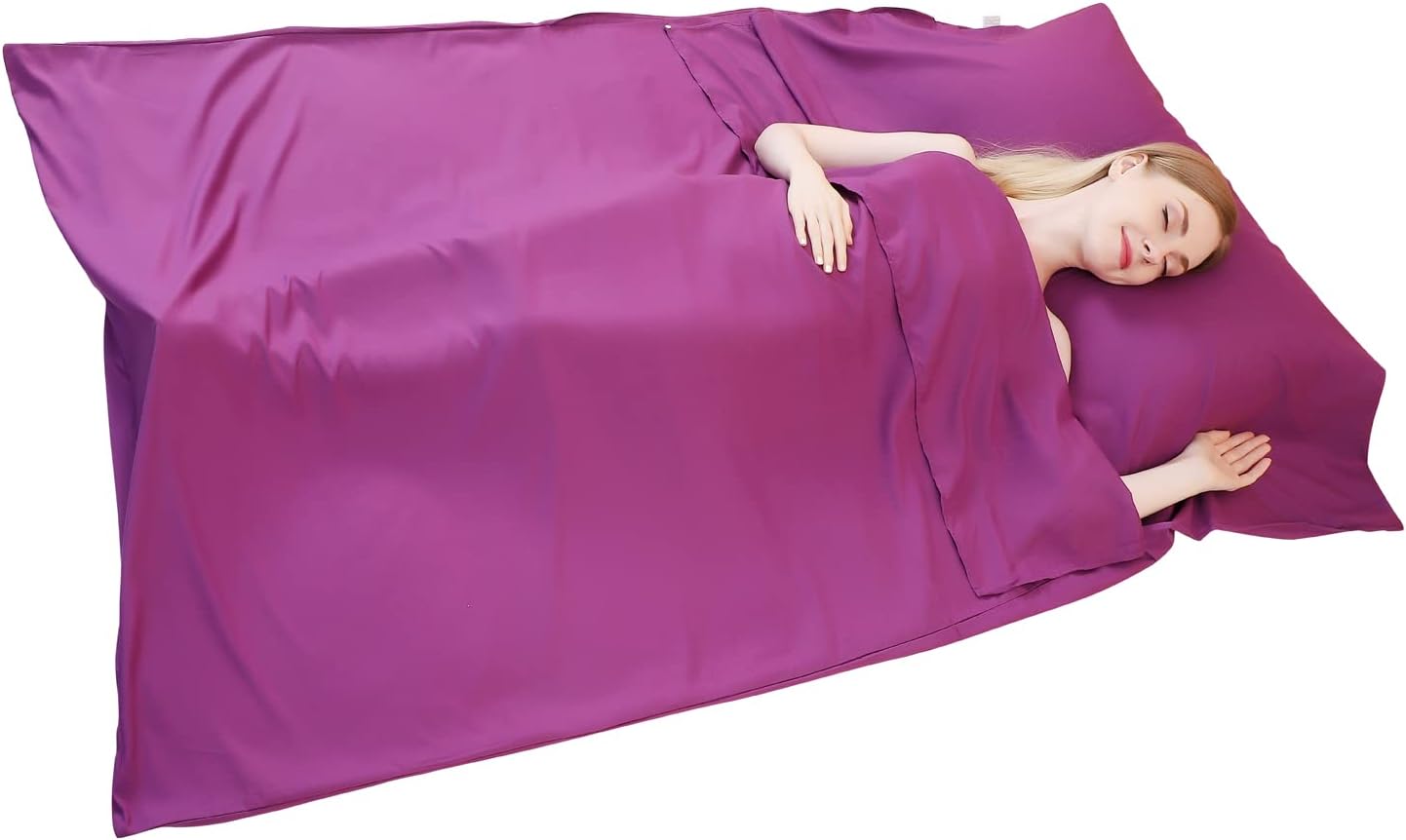 JITTY Sábana de viaje para bolsa de dormir para negocios, camping, mochileros, senderismo, escalada de montaña, hogar, hostales, tren, 83 x 45