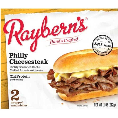 Rayberns Philly Cheesesteak Sandwich — 6 por caja.