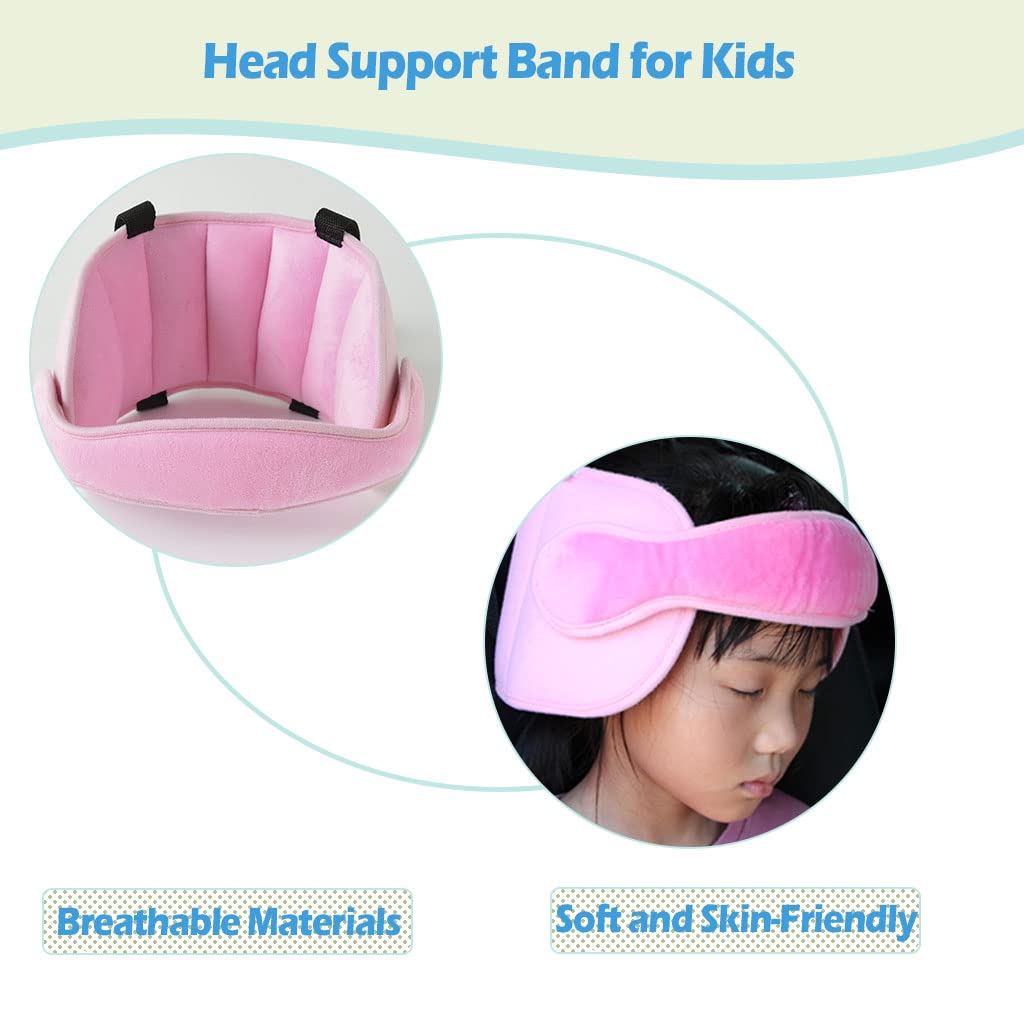 vocheer Banda de soporte para la cabeza del asiento de automóvil para bebé, ajustable para asiento de automóvil, soporte para siesta para niños,