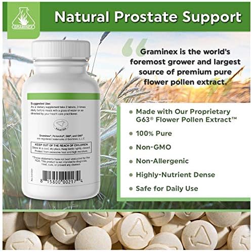 Suplemento de próstata PollenAid apoyo natural de próstata para el control de la vejiga y la salud del tracto urinario, extracto de polen de centeno