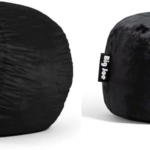 Big Joe Fuf – Puf grande relleno de espuma con funda extraíble, felpa negra, poliéster suave, 4 pies, grande y Fuf pequeño relleno de espuma, felpa Big Joe Fuf – Puf grande relleno de espuma con funda extraíble, felpa negra, poliéster suave, 4 pies, grande y Fuf pequeño relleno de espuma, felpa
