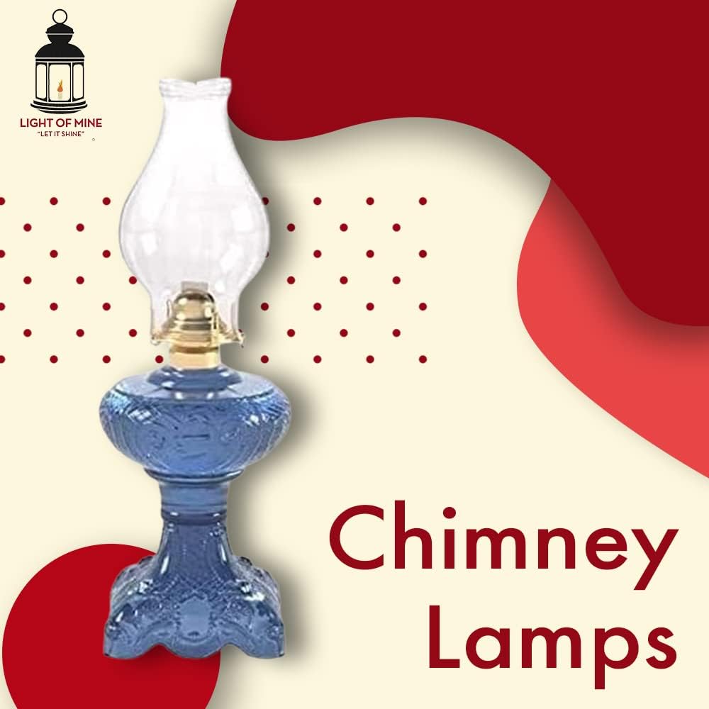 Light of Mine – Lámpara de aceite de plumas de princesa, ornamentada y decorativa, estilo pedestal antiguo, lámpara de huracán de aceite de vidrio