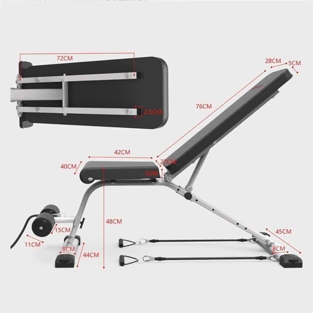 Banco de pesas ajustable para gimnasio, banco de pesas con mancuernas ajustables, silla de fitness plegable, banco ajustable con mancuernas, banco