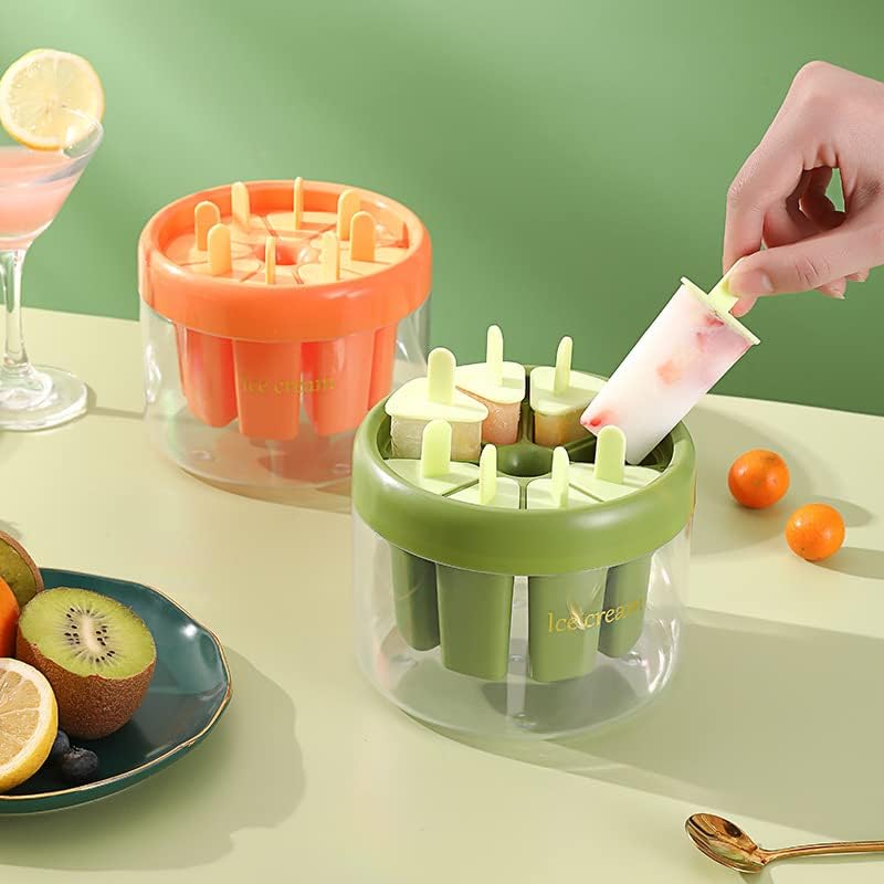 8 moldes para paletas caseras para hacer paletas de helados, moldes para helados de fácil liberación, reutilizables, para hacer paletas de bricolaje