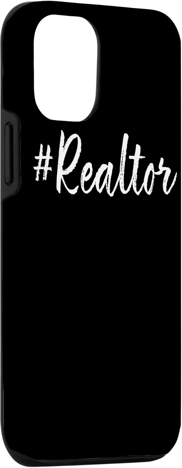 iPhone 13 Pro Hashtag Realtor Agente de bienes raíces Regalos de negocios Estuche divertido con cita