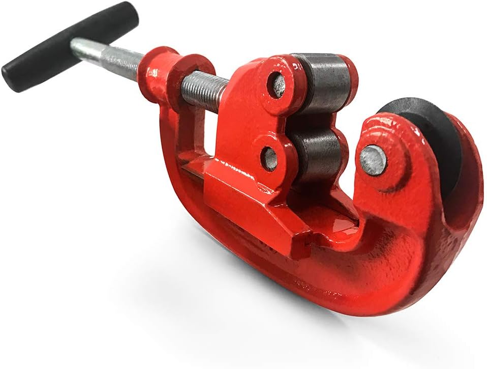 QWORK Cortador de tubos resistente, cortador de tubos de acero de 18 pulgadas a 2 pulgadas