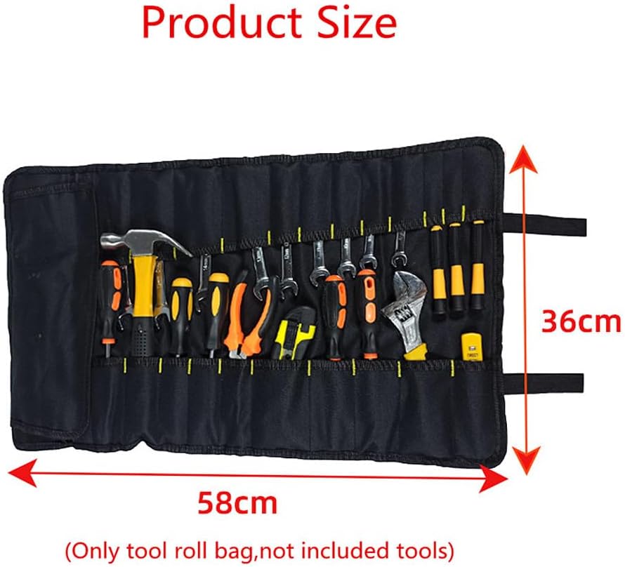 Bolsa de herramientas portátil para herramientas, bolsa de mano, organizador de múltiples bolsillos, kit de herramientas de emergencia para