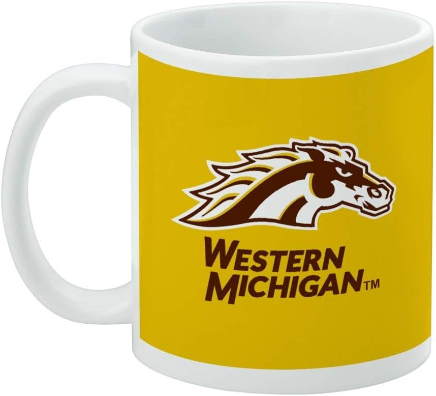 GRAPHICS & MORE Taza de café de cerámica con logotipo de la Universidad de Western Michigan, novedosa taza de regalo para café, té y bebidas