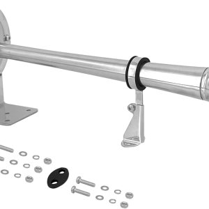 ISURE MARINE Bocina de trompeta individual de acero inoxidable de 12 V, juego completo, tono bajo, 15-34 pulgadas, bocina eléctrica impermeable para ISURE MARINE Bocina de trompeta individual de acero inoxidable de 12 V, juego completo, tono bajo, 15-34 pulgadas, bocina eléctrica impermeable para