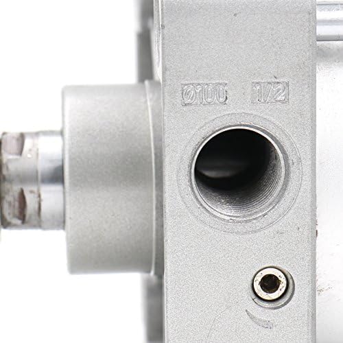 Baomain Cilindro neumático de aire SC 100 x 300 PT12 agujero 4 “, carrera 12 ” Varilla de pistón atornillada de doble acción