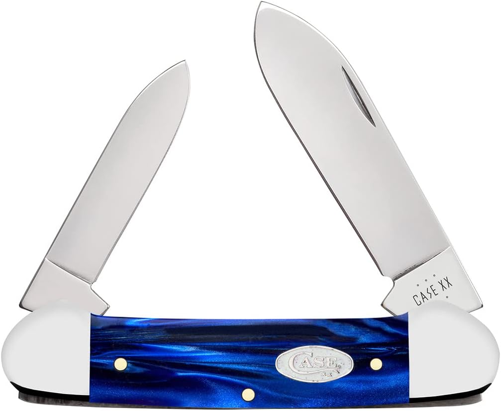Case XX WR NAVAJA CANOA BLUE PEARL KIRINITE, ARTÍCULO 23447, LONGITUD CERRADA 3 58 PULGADAS (102131 SS)