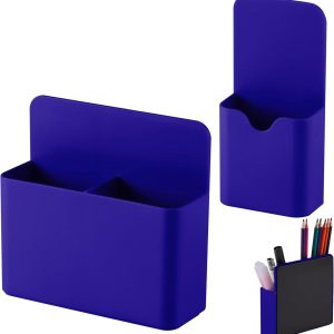 Soporte magnético para bolígrafo, paquete de 2 soportes magnéticos de borrado en seco con compartimentos generosos, marcador de almacenamiento Soporte magnético para bolígrafo, paquete de 2 soportes magnéticos de borrado en seco con compartimentos generosos, marcador de almacenamiento