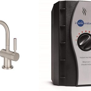 InSinkErator F-HC3300SN – Dispensador instantáneo moderno de agua caliente y fría, solo grifo, níquel satinado y tanque de agua caliente InSinkErator F-HC3300SN – Dispensador instantáneo moderno de agua caliente y fría, solo grifo, níquel satinado y tanque de agua caliente