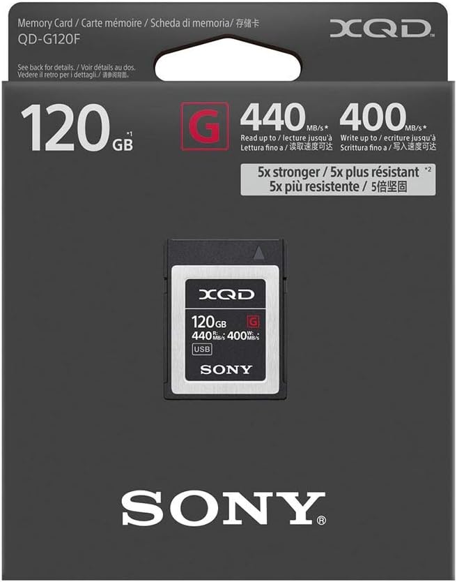 Sony Tarjeta de memoria profesional XQD G serie 120GB (QD-G120FJ)