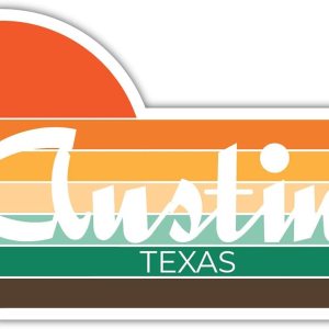 Austin Texas – Imán para nevera (4 x 2.25 pulgadas), diseño estético retro vintage de los años 70 Austin Texas – Imán para nevera (4 x 2.25 pulgadas), diseño estético retro vintage de los años 70