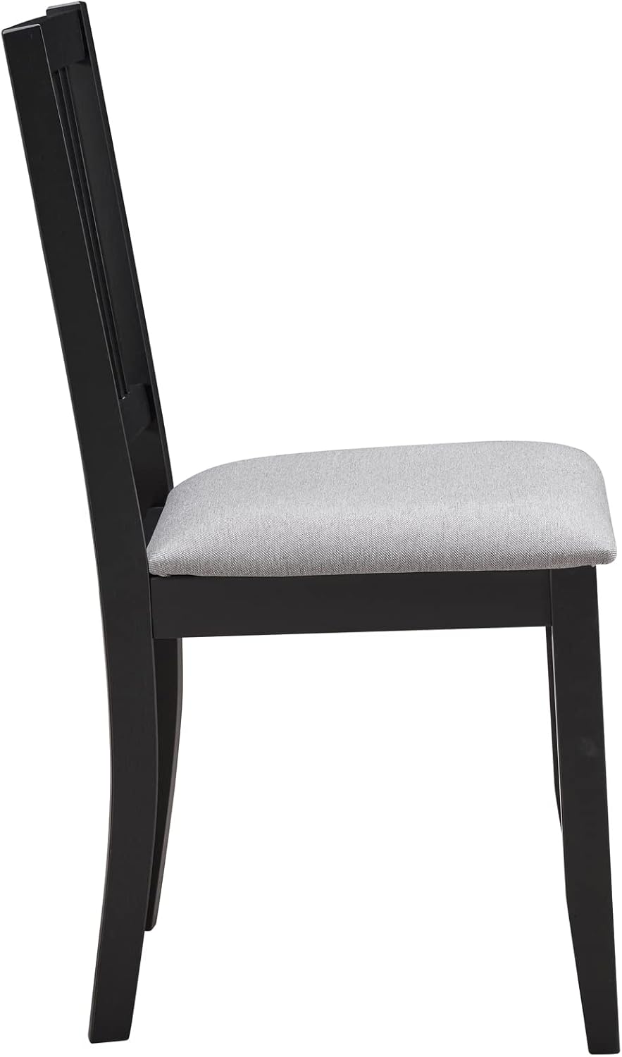 Duhome – Juego de 2 sillas de comedor de madera de goma con respaldo, sillas de comedor de tela, sillas sin brazos para sala de estar, restaurante,
