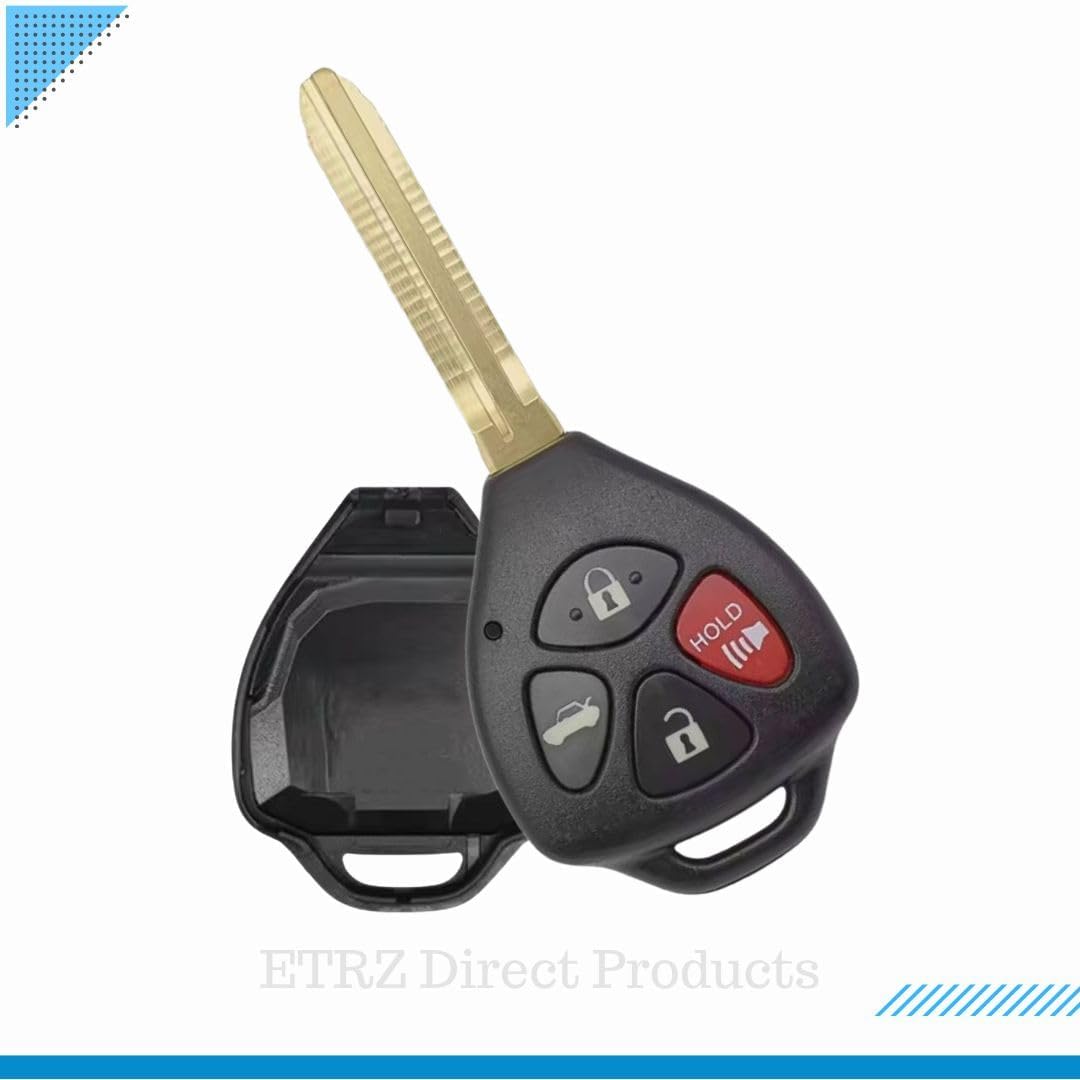 1 funda para llave remota sin llave con almohadilla de 4 botones HYQ12BBY GQ4-29T para Avalon 2008-12 Camry 2009-11 Corolla 2009-13 Venza