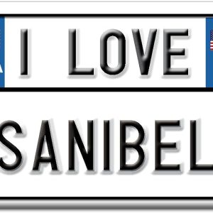 Imanes de nevera Sanibel Florida (FL) Imanes USA Souvenir I Love Gift (VAR. Targa) Imanes de nevera Sanibel Florida (FL) Imanes USA Souvenir I Love Gift (VAR. Targa)