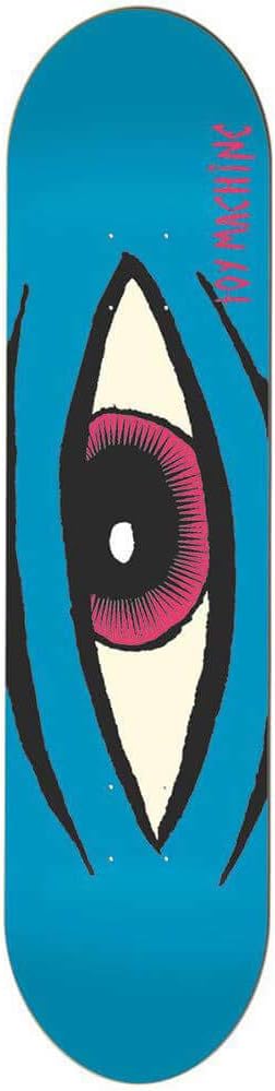 Toy Machine Skateboards Sect Eye Blue Skateboard Deck – 7.87 x 31.125 pulgadas con agarre Mob Grip perforado negro Griptape – Paquete de 2 artículos