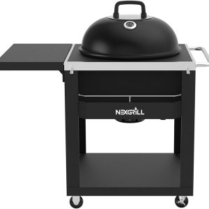 Nexgrill Parrilla de carbón de 22 pulgadas con carrito de mesa y mesa auxiliar, espacio de cocción de 358.4 pulgadas cuadradas, perfecta para Nexgrill Parrilla de carbón de 22 pulgadas con carrito de mesa y mesa auxiliar, espacio de cocción de 358.4 pulgadas cuadradas, perfecta para