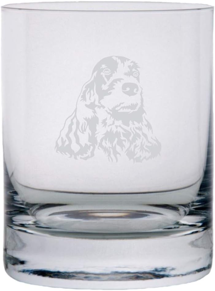Cocker Spaniel – Vaso grabado con temática de perro multiusos de 10.25 onzas