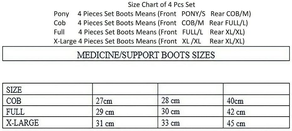Botas de cepillado de medicina para caballos Juego de 2 y juego de 4 en 14 colores