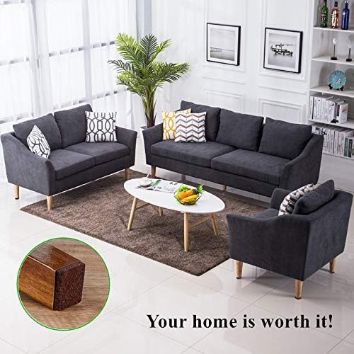 Almohadillas cuadradas de fieltro para patas de silla, almohadillas cuadradas de fieltro para muebles de 1 pulgada, paquete de 48 piezas, color