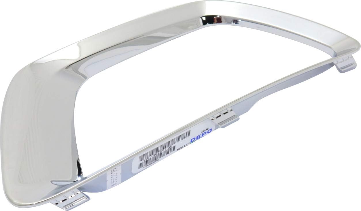 Evan Fischer Moldura de luz antiniebla delantera derecha compatible con Chevrolet Colorado Chrome GM1039175 2015-2020