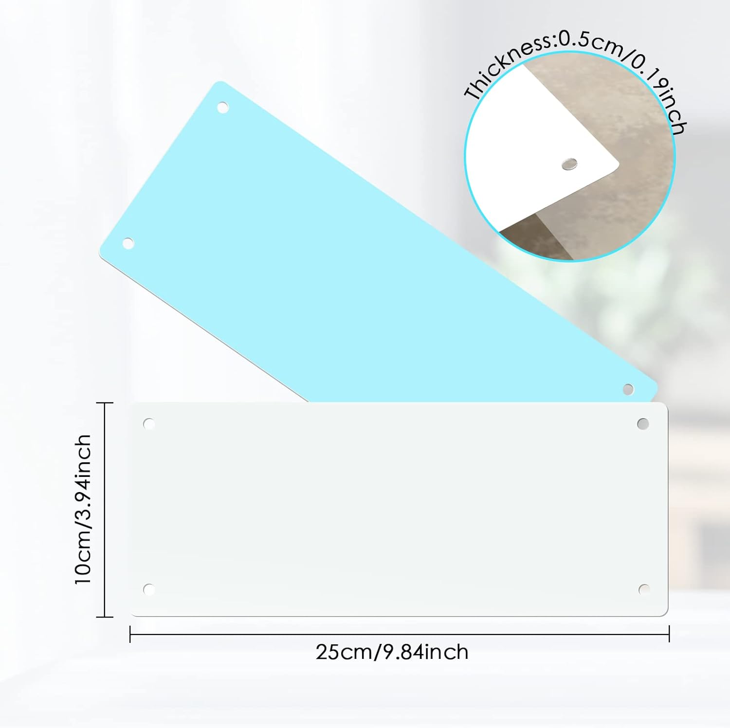 Letrero de aluminio en blanco  Blanco  9.84 pulgadas de alto, 3.94 pulgadas de ancho, aluminio  Paquete de 24 (9.84 x 3.94 pulgadas, blanco-24
