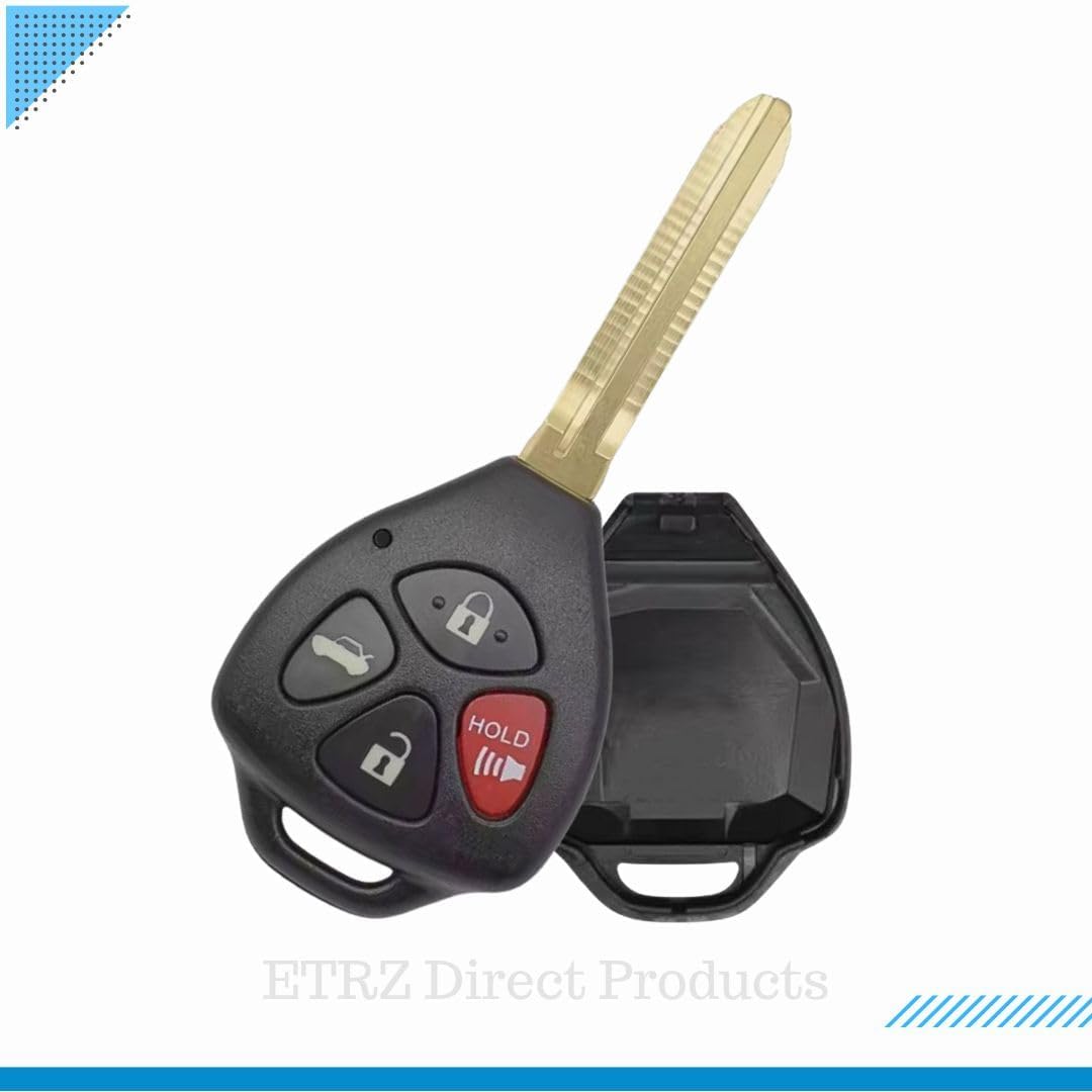 1 funda para llave remota sin llave con almohadilla de 4 botones HYQ12BBY GQ4-29T para Avalon 2008-12 Camry 2009-11 Corolla 2009-13 Venza