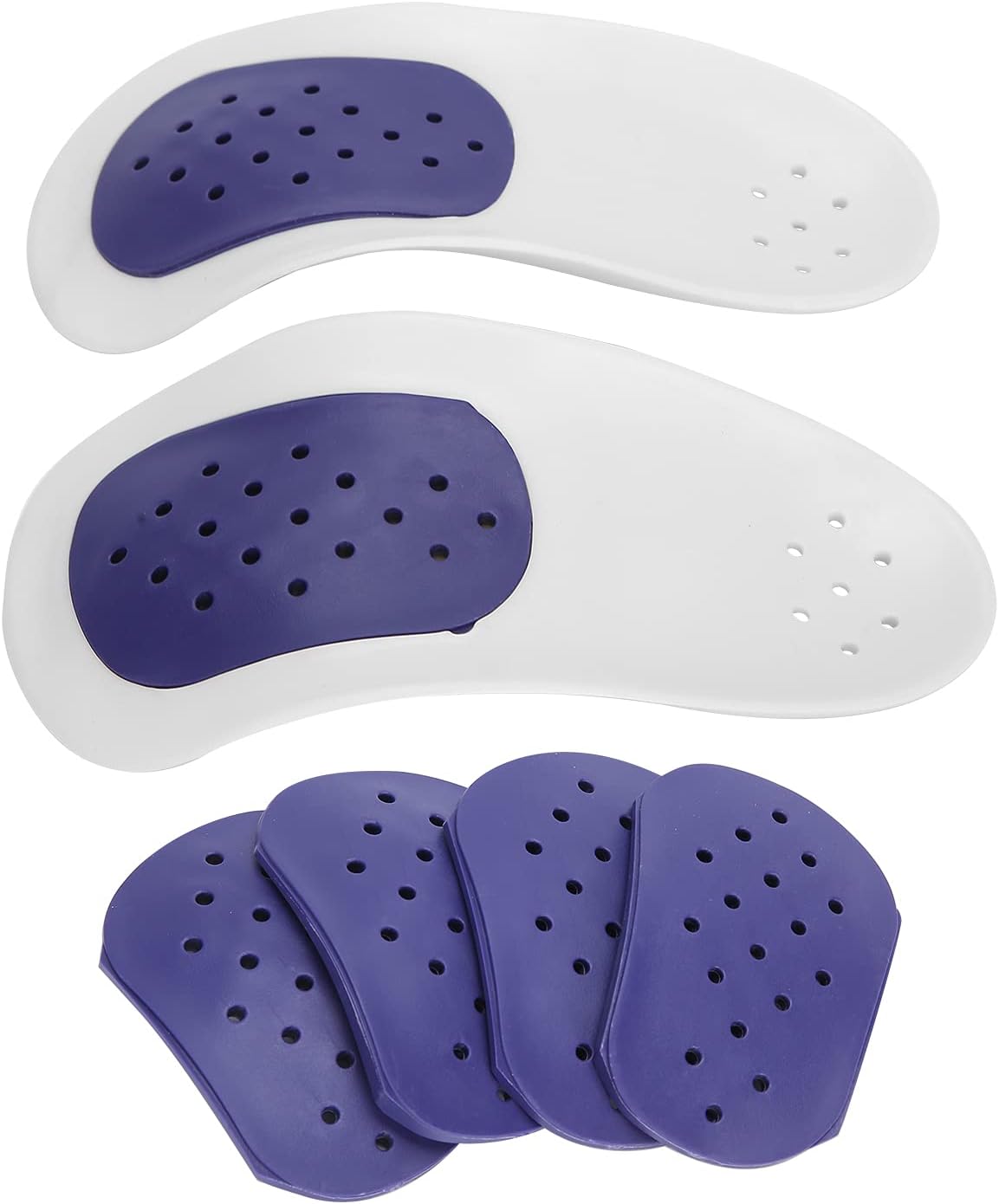 Plantillas de zapatos con soporte de arco, plantilla unisex de soporte de arco para niños y adultos, transpirable, corrección de pies, plantilla