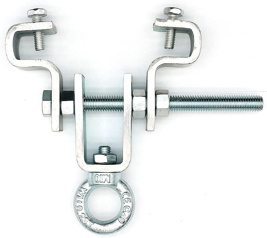 Percha de bolsa pesada I-Beam Abrazadera de viga de acero para bolsa pesada. Adecuado para vigas en I con ancho inferior 2.5 “2.5 in7.5” 7.5 in