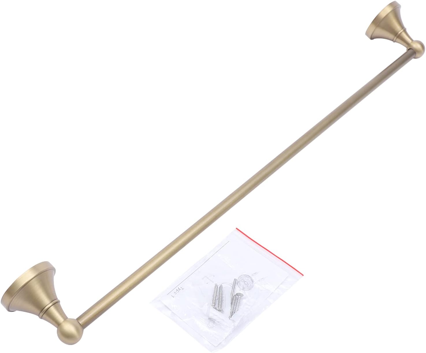 Toallero de latón antiguo, soporte para toallas de montaje en pared, toallero de latón, accesorios de baño, 24 pulgadas