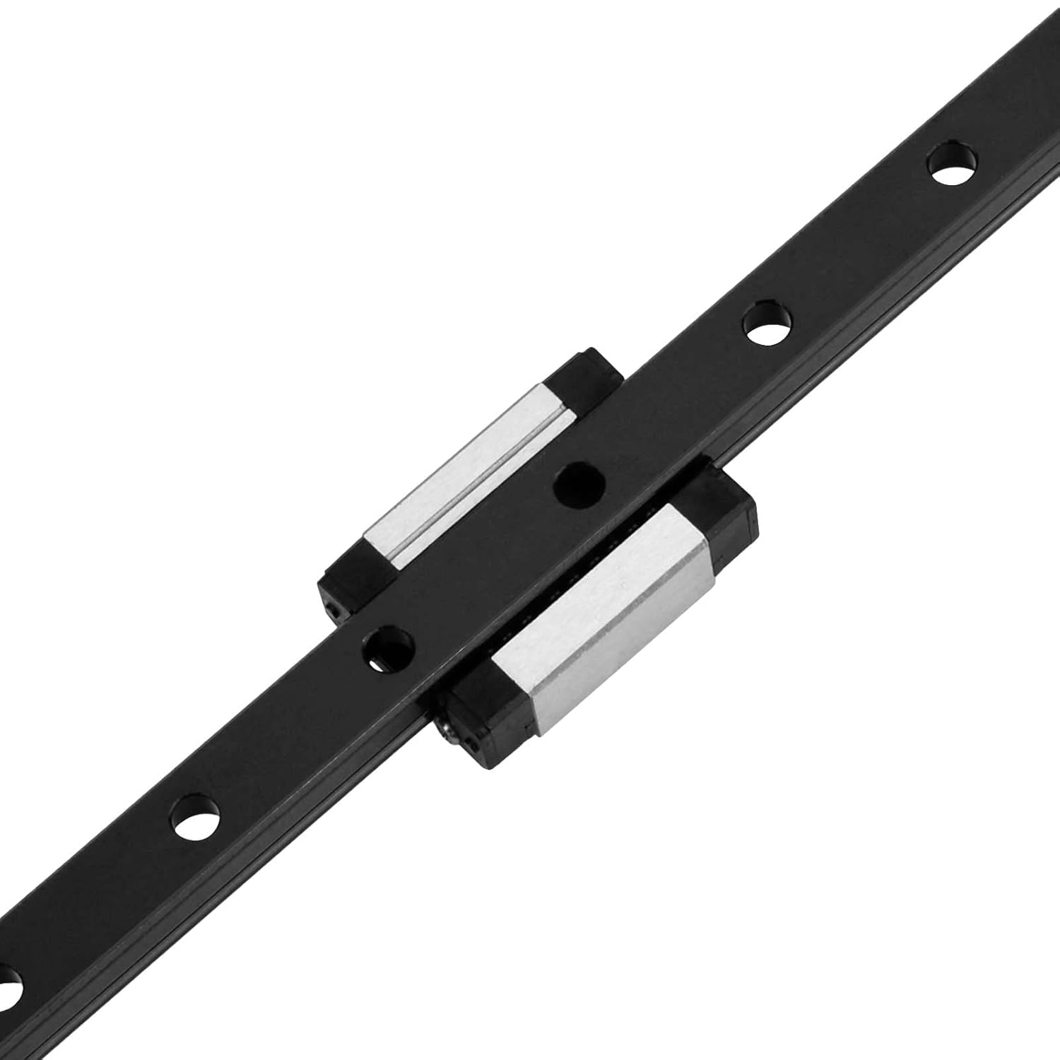 Guía de riel deslizante lineal MGN9 de 9.843 in con un bloque de carro MGN9C para impresora 3D y máquina CNC, negro (MGN9C, 9.843 in)