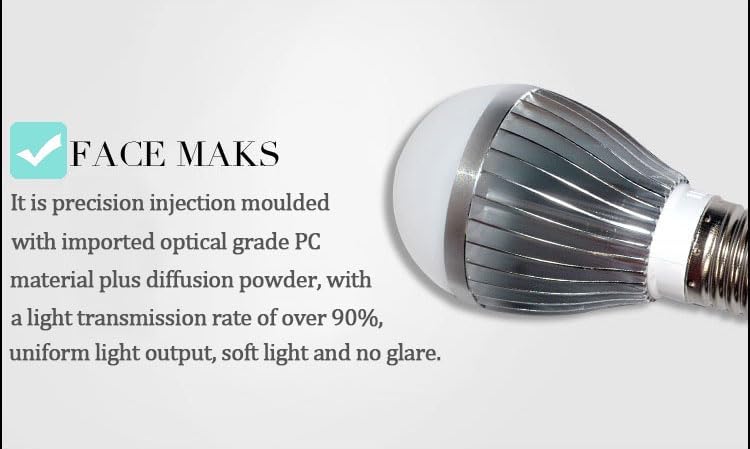 Iluminador IR 940nM, lámpara de bombilla invisible total E26 de bricolaje (3 LED de alta potencia de 3 vatios), para mejorar la visión nocturna de
