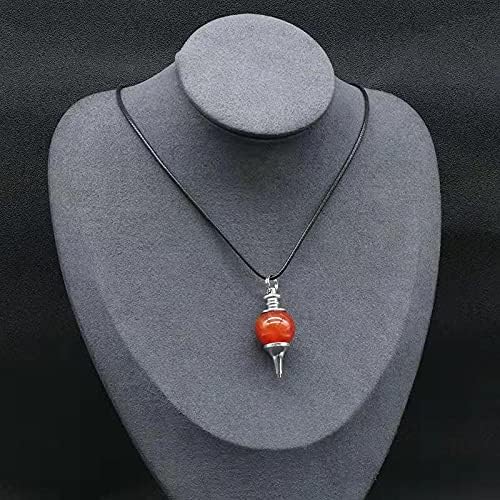 Collar de cristal de cornalina real para mujer, piedras preciosas en bruto y curativas para los chakras, dije con auténtico cristal rojo joya de