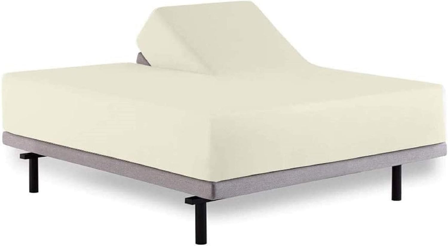 Sábanas de tamaño King Flex Top para cama de número de sueño, sábanas de 39 pulgadas con bolsillo profundo de hasta 18 pulgadas, juego de sábanas