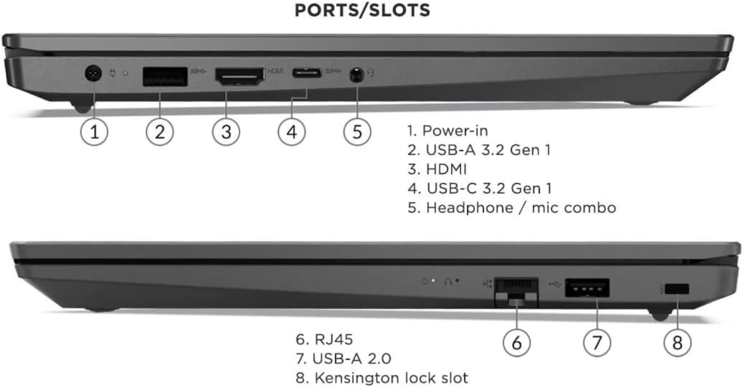 Lenovo Computadora portátil V15, pantalla FHD de 15.6 pulgadas, procesador AMD Ryzen 5 5500U Hexa-core (Beat Intel i7-1065G7), 16 GB de RAM, 1 TB