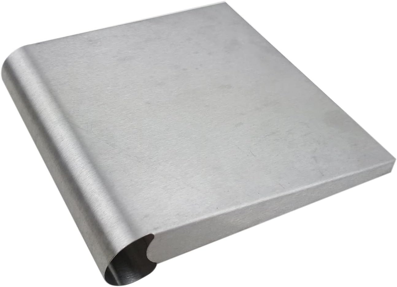 Cuchara de acero inoxidable para alimentos, cuchara cuadrada grande de una pieza con lados, cuchara de hielo de metal de 5.9 pulgadas, raspador de